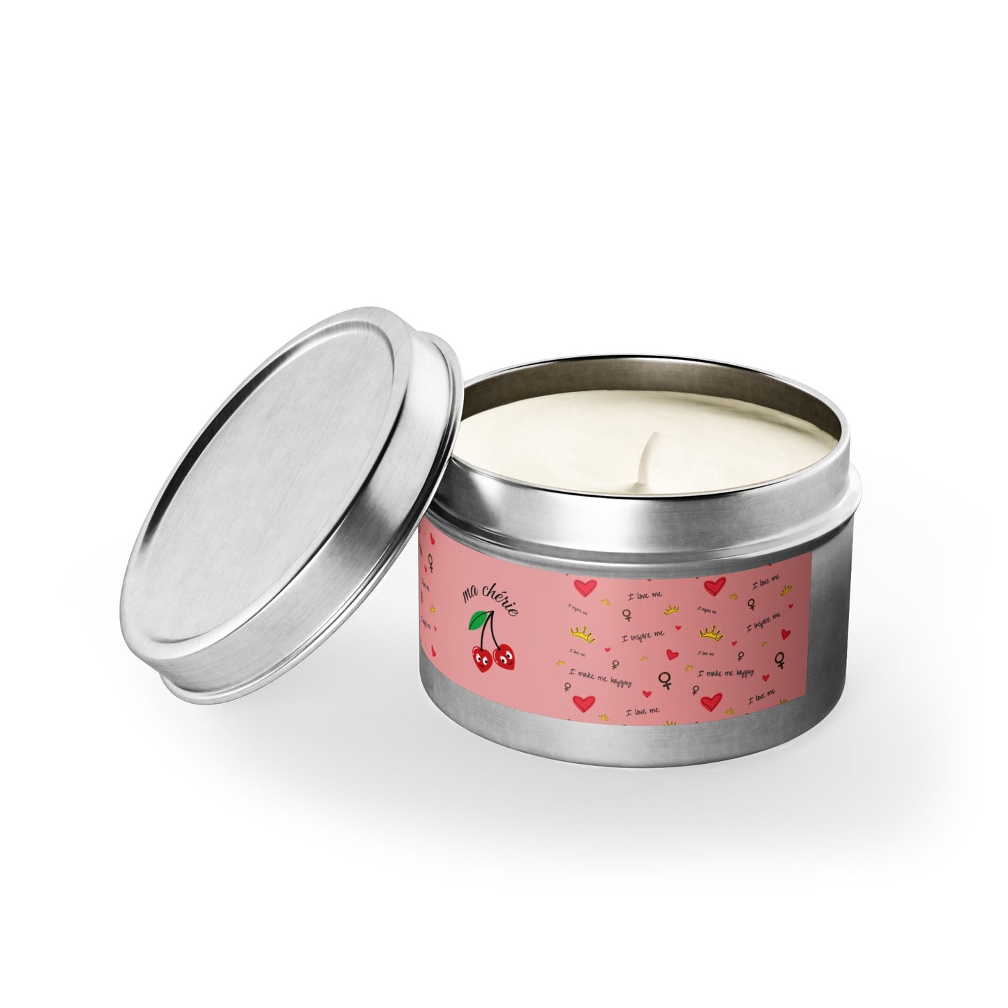 Tin Candle — 'ma chérie' Cherry Love Scented Tin Candle