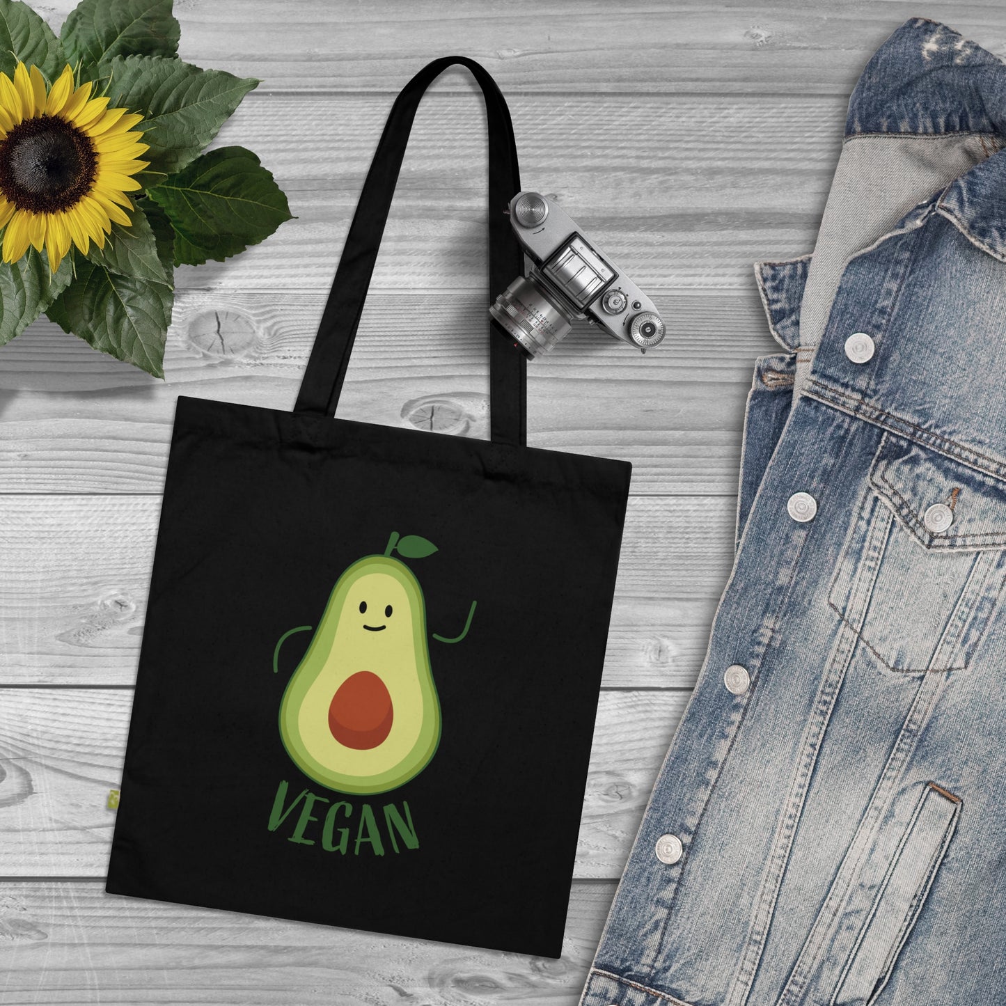 Vegan Avocado Organic Cotton Tote Bag