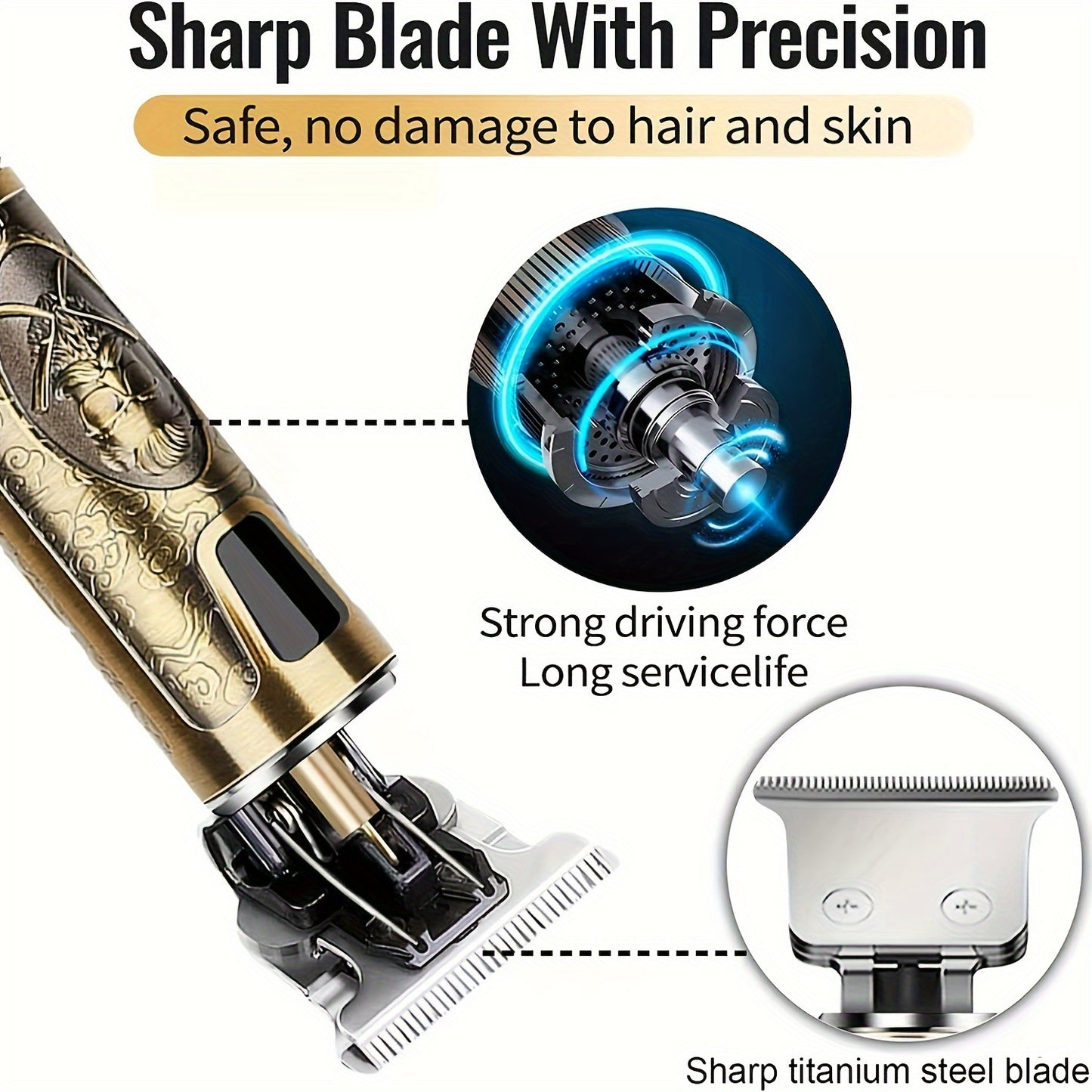 WEEME Portable Electric Shaver & Hair Clipper - USB Rechargeable, T9 Blade for Effortless Styling, Perfect Men's Gift