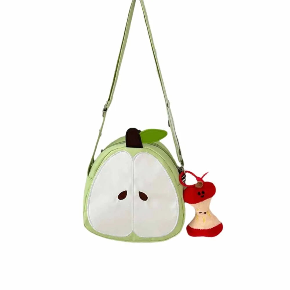 Small Message Bag Fruits Shape Crossbody Bag Harajuku Solid Color Funny Shoulder Bag Pear Casual Mobile Phone Pack Daily