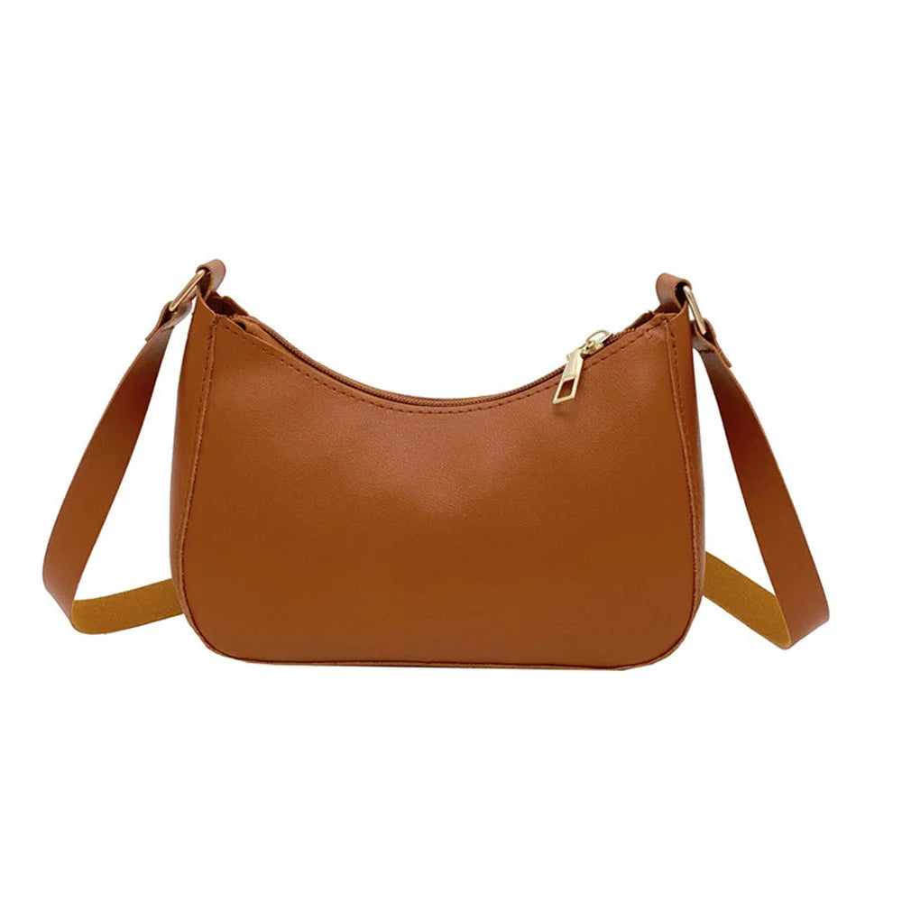 WOMEN'S Bag Underarm Bag Handbags Retro Solid Color PU Leather Shoulder Underarm Bags Casual Women Hobos Handbags