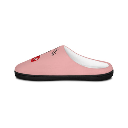 Women's Pink Cherry Slippers - 'You Cute' Cute Floral Indoor House Slippers