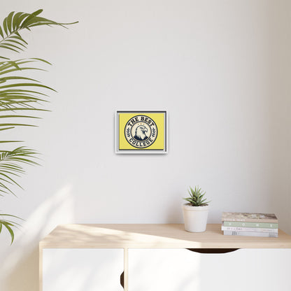 Framed Canvas Wall Art - "The Best College" Eagle Emblem