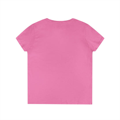 Bloom Boldly V-Neck Tee — Floral Illustration Women’s T-Shirt