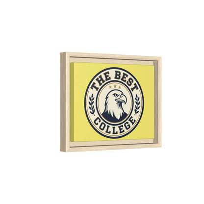 Framed Canvas Wall Art - "The Best College" Eagle Emblem