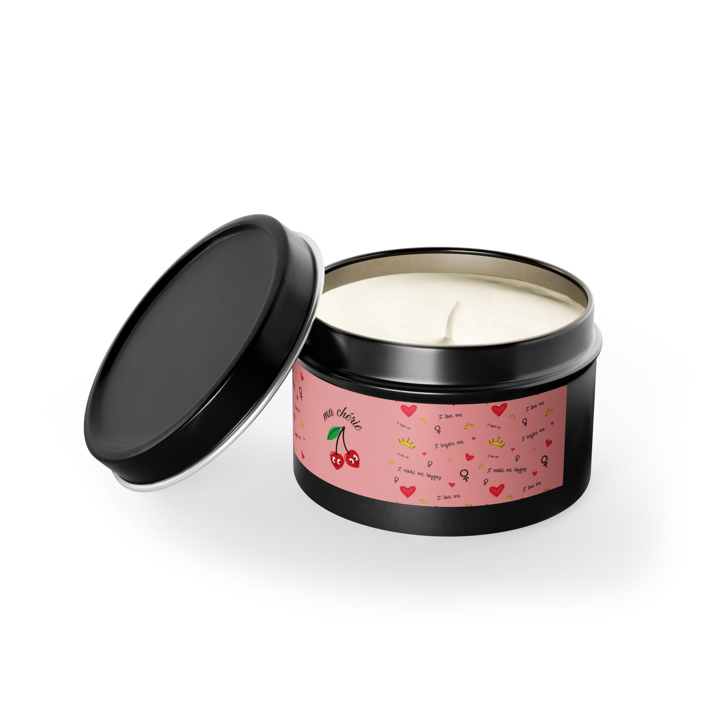 Tin Candle — 'ma chérie' Cherry Love Scented Tin Candle
