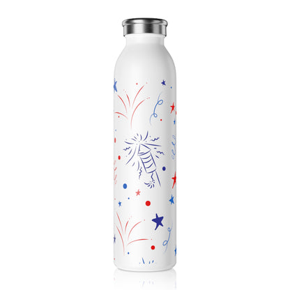 Slim Water Bottle — Patriotic Fireworks Stainless Steel Bottle