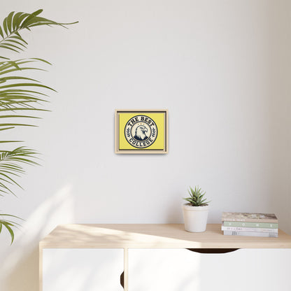 Framed Canvas Wall Art - "The Best College" Eagle Emblem