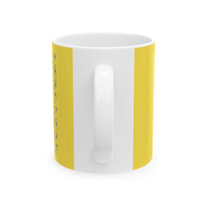 Cute Avocado Vegan Mug – Yellow Ceramic Coffee Cup (11oz/15oz)