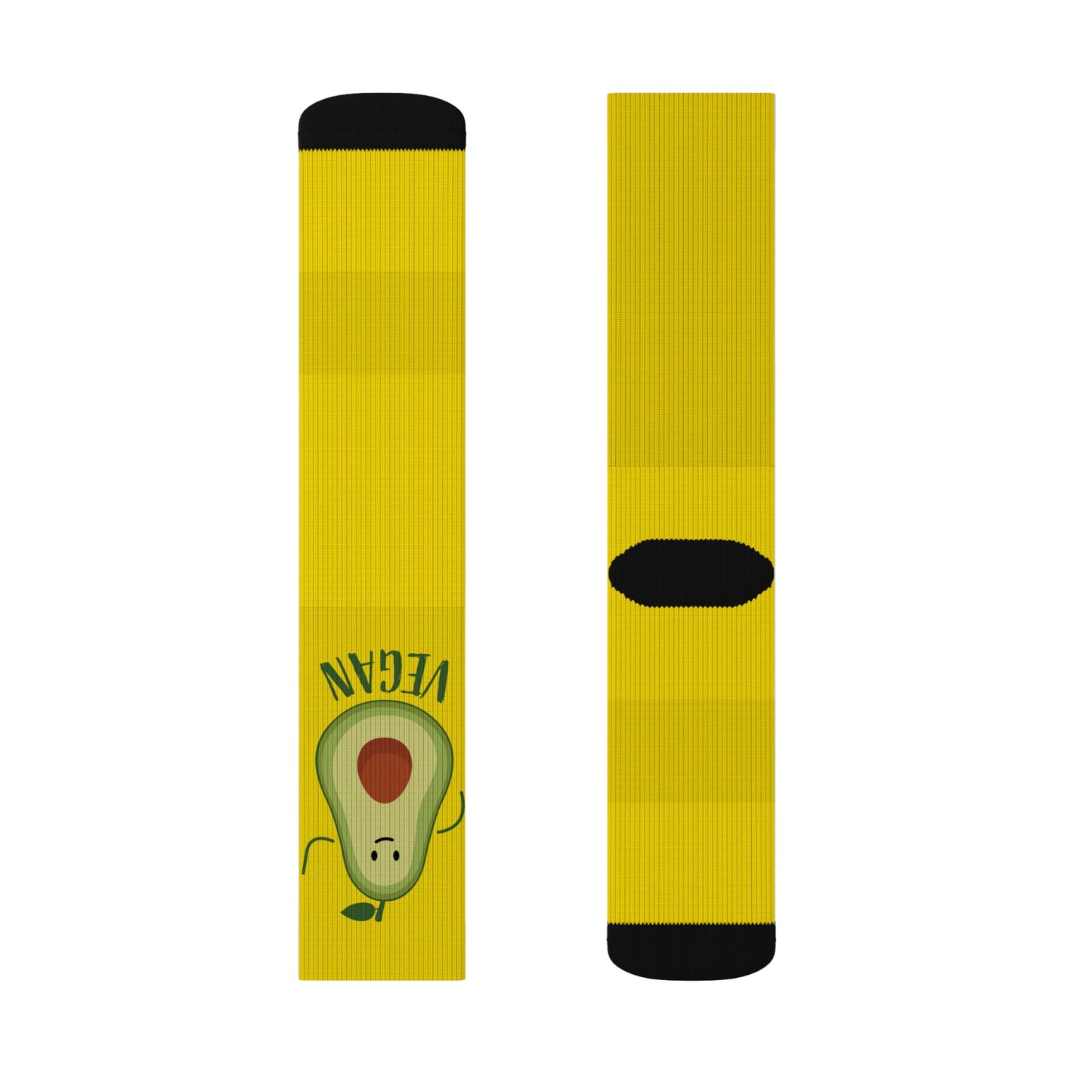 Bee Pattern Sublimation Socks – Yellow Bee Graphic Crew Socks