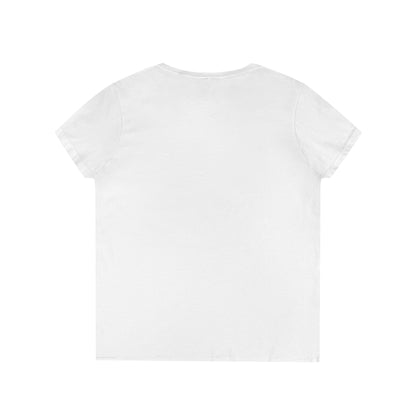 Bloom Boldly V-Neck Tee — Floral Illustration Women’s T-Shirt