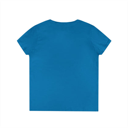 Bloom Boldly V-Neck Tee — Floral Illustration Women’s T-Shirt