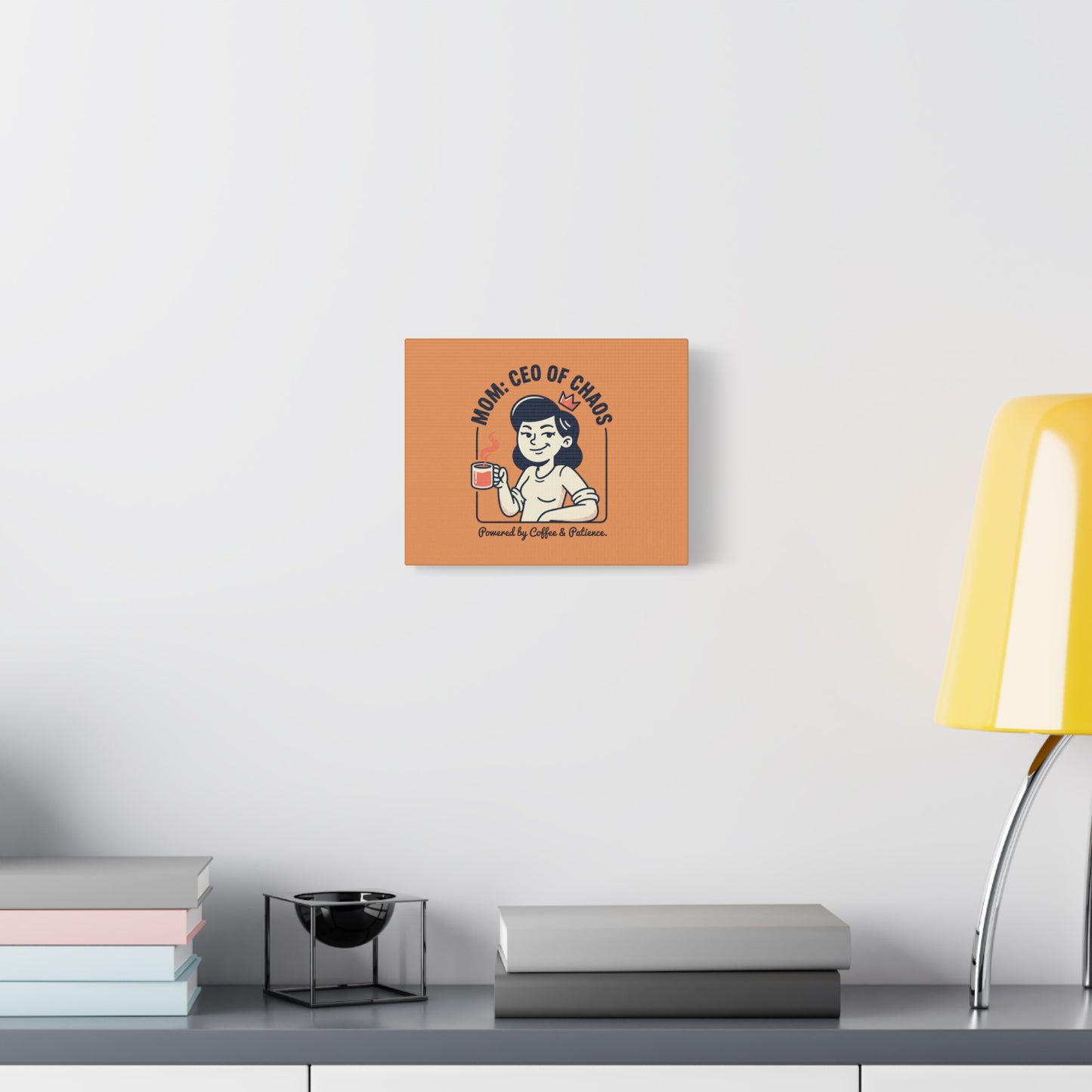 Canvas Wall Art - "Mom: CEO of Chaos" Coffee Lover Mom Decor