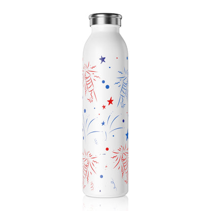 Slim Water Bottle — Patriotic Fireworks Stainless Steel Bottle