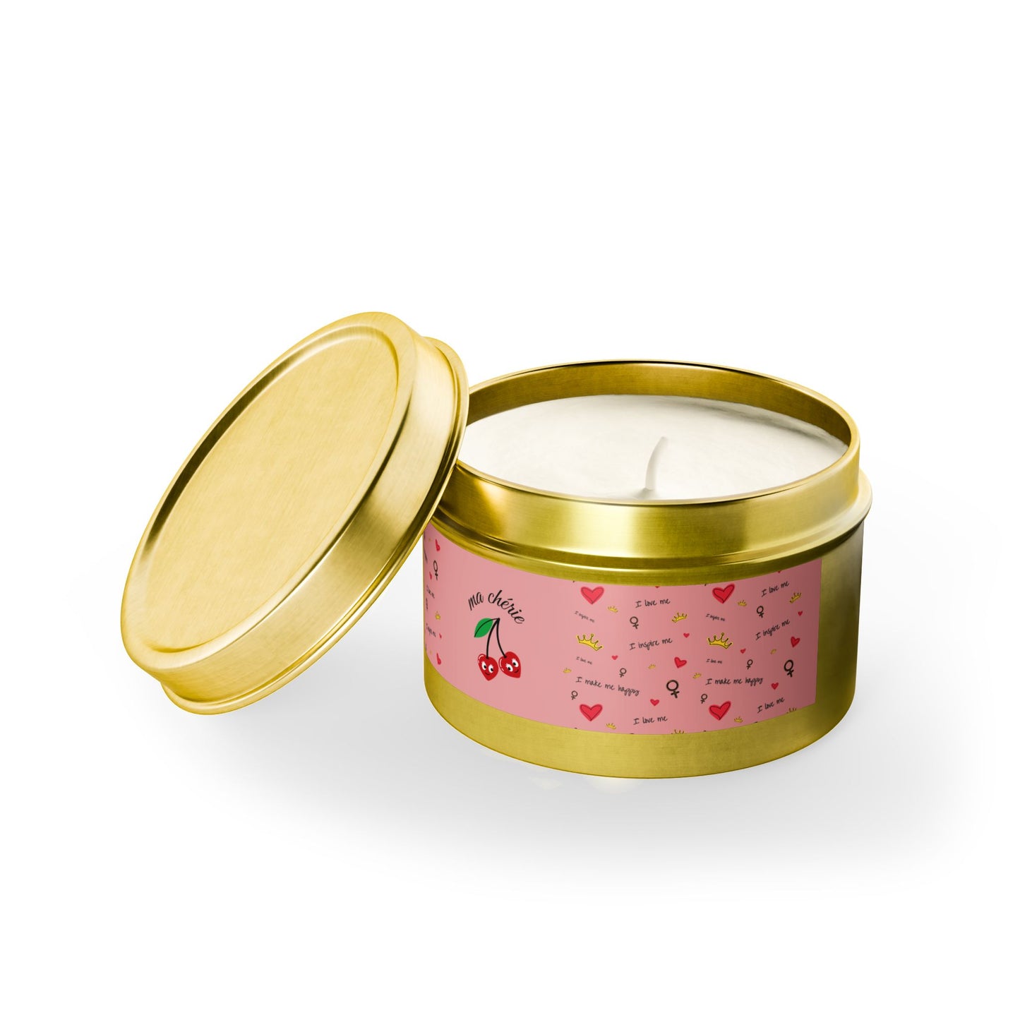 Tin Candle — 'ma chérie' Cherry Love Scented Tin Candle