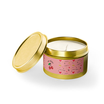 Tin Candle — 'ma chérie' Cherry Love Scented Tin Candle