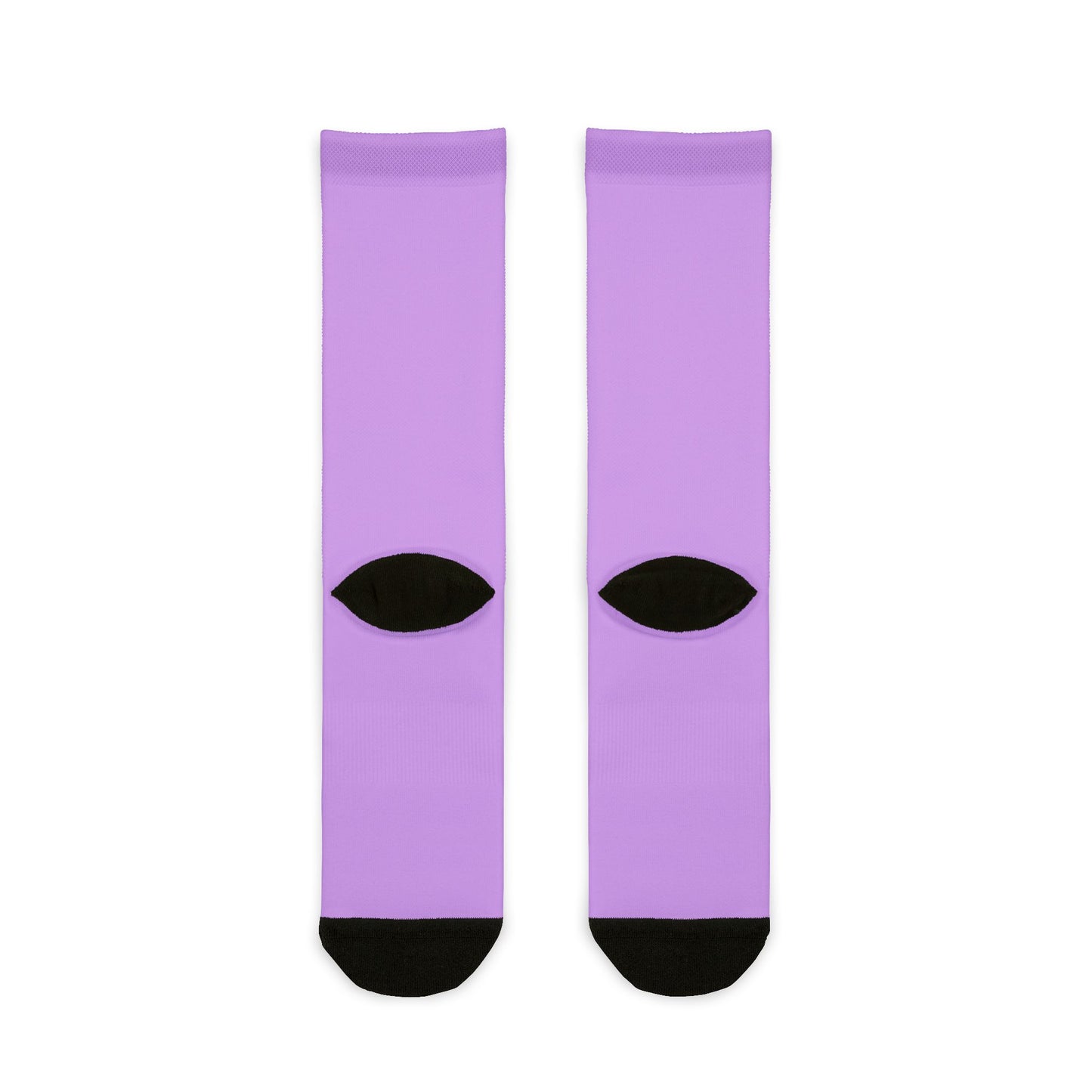 Purple Kawaii Cat & Snack Pattern Crew Socks