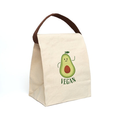 Vegan Avocado Canvas Lunch Bag with Strap
