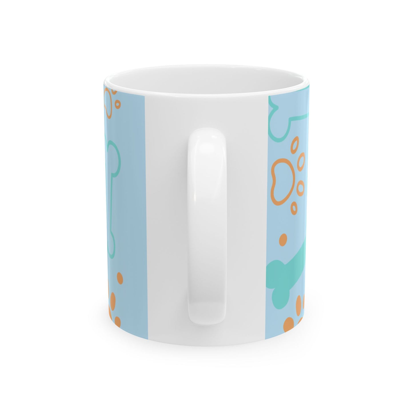 Cute Dog Mug – Blue  Ceramic Coffee Cup (11oz/15oz)