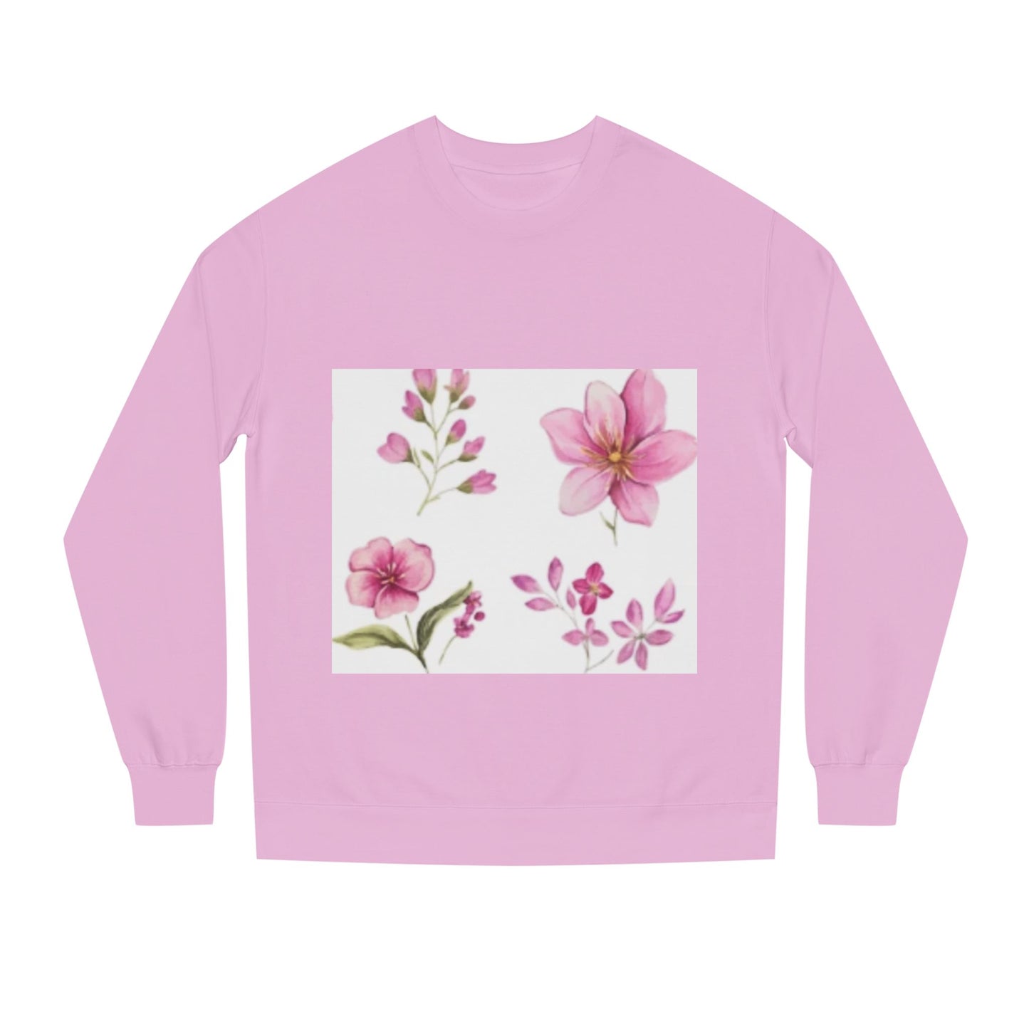 Floral Watercolor Sweatshirt – Pink Blossom Crewneck