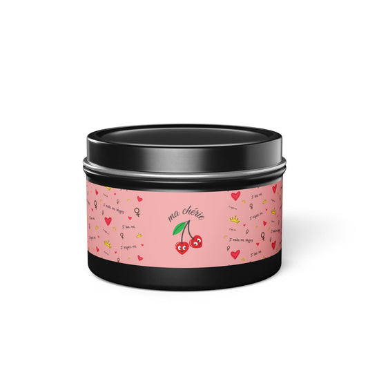 Tin Candle — 'ma chérie' Cherry Love Scented Tin Candle