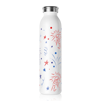 Slim Water Bottle — Patriotic Fireworks Stainless Steel Bottle