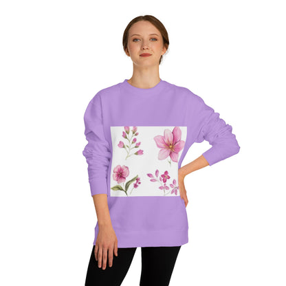 Floral Watercolor Sweatshirt – Pink Blossom Crewneck
