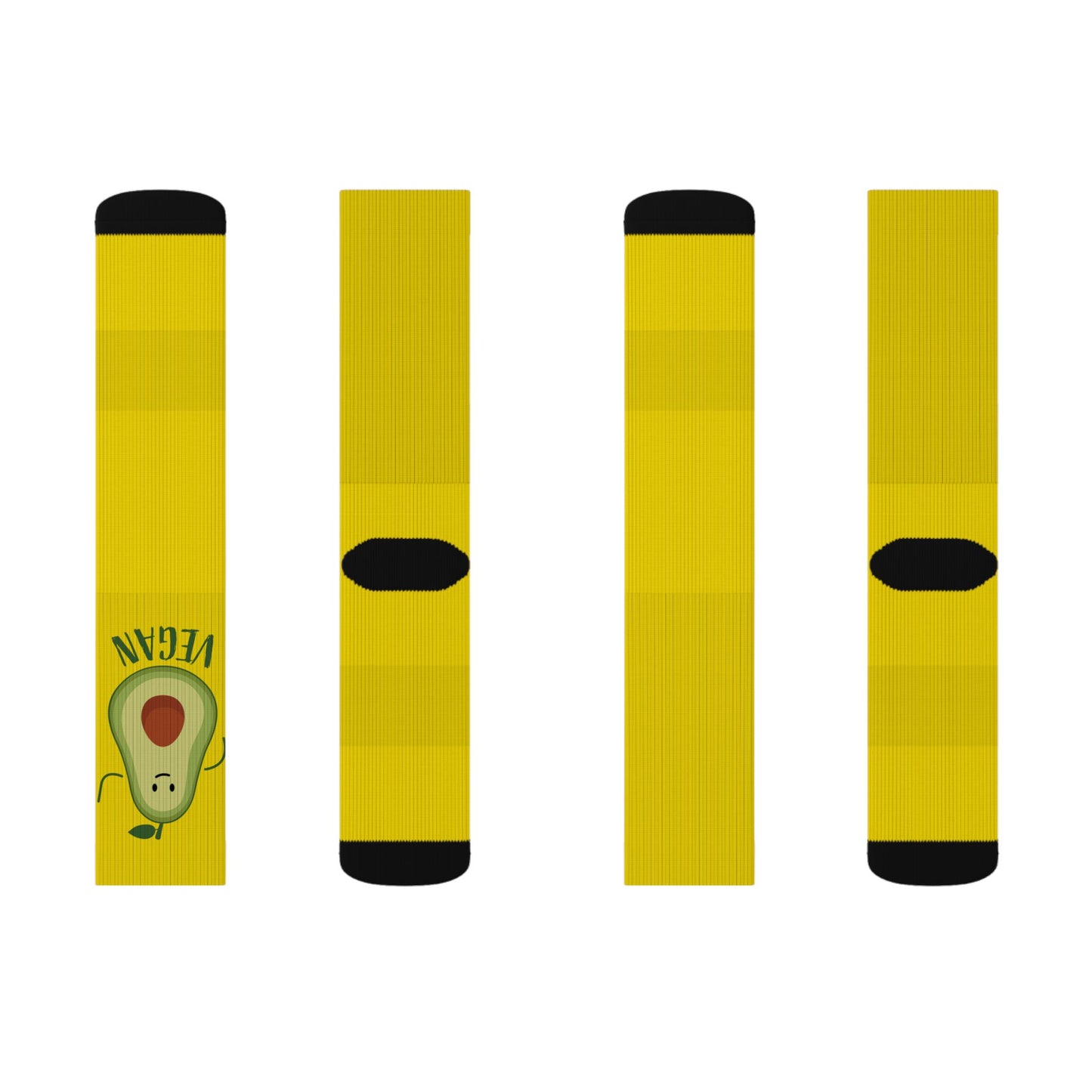 Bee Pattern Sublimation Socks – Yellow Bee Graphic Crew Socks