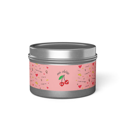 Tin Candle — 'ma chérie' Cherry Love Scented Tin Candle