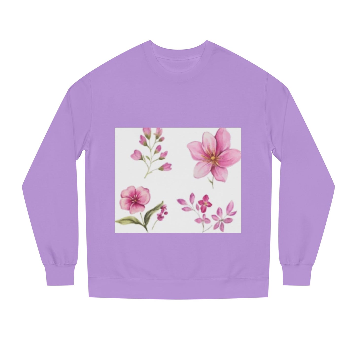 Floral Watercolor Sweatshirt – Pink Blossom Crewneck