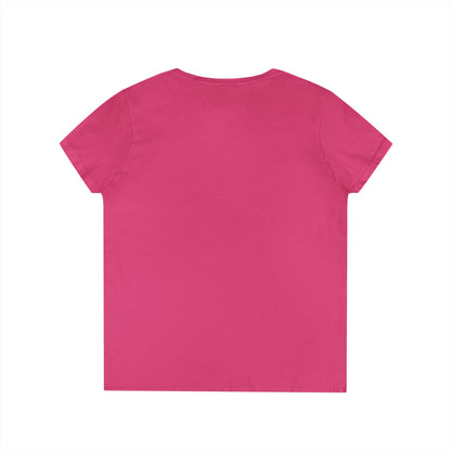 Bloom Boldly V-Neck Tee — Floral Illustration Women’s T-Shirt