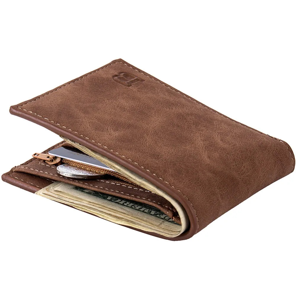 New Wallet men business multi-card slots  Leather Coin Wallet