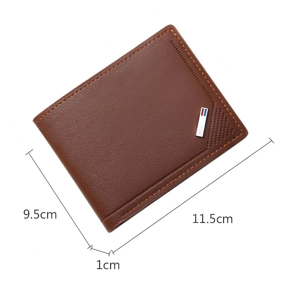 Men's leather short wallet thin wallet foldable minimalist soft leather wallet