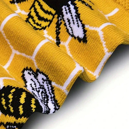 Fun Women's Cartoon Little Bee Socks