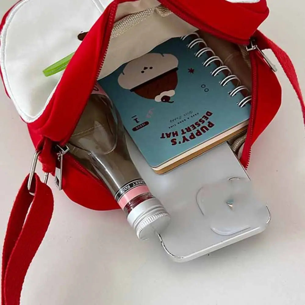 Small Message Bag Fruits Shape Crossbody Bag Harajuku Solid Color Funny Shoulder Bag Pear Casual Mobile Phone Pack Daily