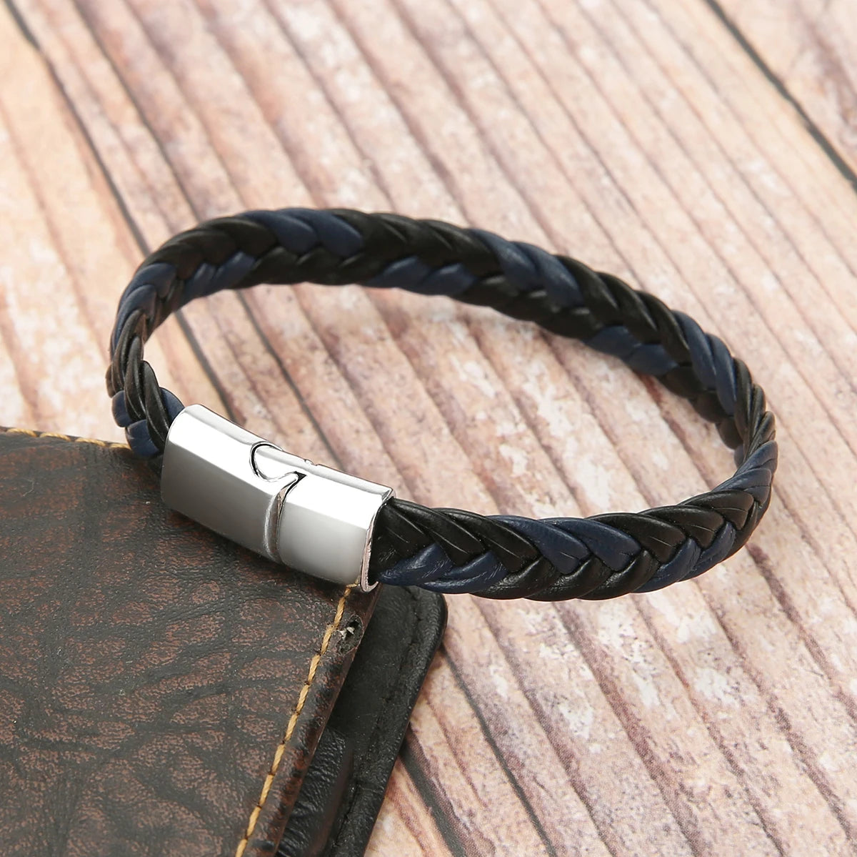 Mibrow Men Magnetic Clasps Bracelets Vintage 10mm Leather Bracelets & Bangles Punk Charm Fashion Jewelry