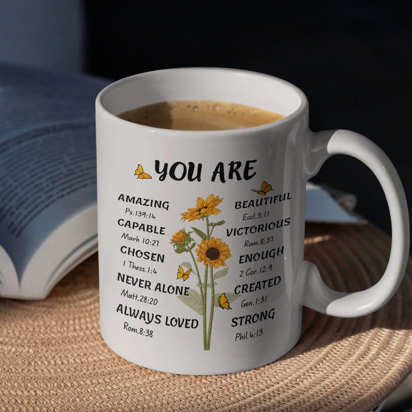 Sunflower Bible Verse Mug 320ml