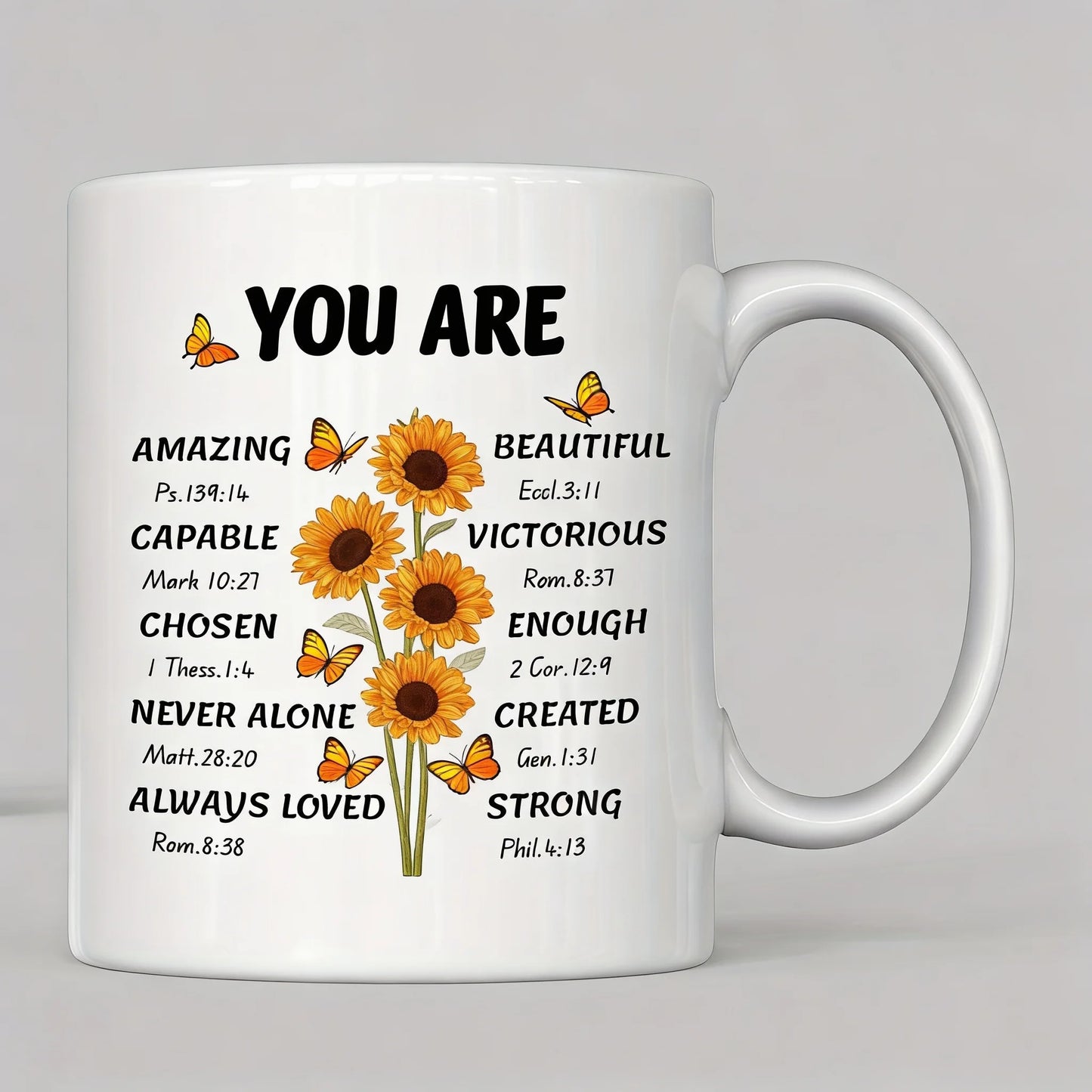 Sunflower Bible Verse Mug 320ml