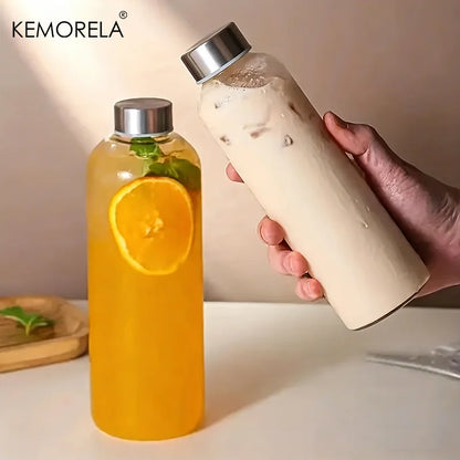 Glass Sports Water Bottle with Lid Leak-Proof And Heat-Resistant 500/750/1000ML