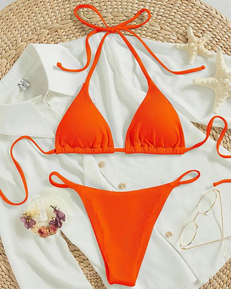 2026 XS-XL Pad Bikini Set Beach Triangle Swimwear Women Maio Biquinis Swimsuit Tankini Femme Badpak Dames Mujer купальни