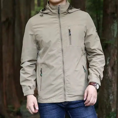 2026 Men Outdoor  Hiking Jackets Spring Autumn Thin Casual Jackets New Men Hooded Mesh Coats Quality Male Fit Windbreaker