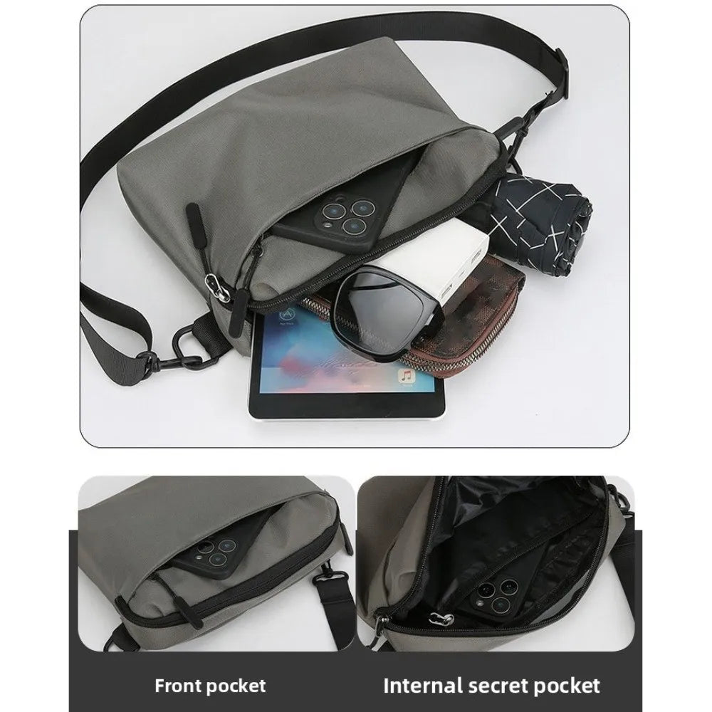 Universal Small Crossbody Bag Water-Resistant Lightweight Men Women Shoulder Bag Nylon Casual Adults Purse Hiking Gym