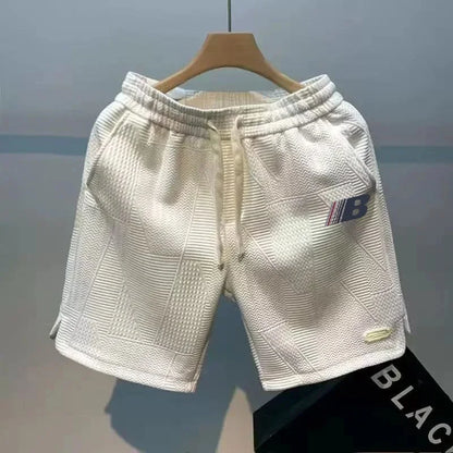 New trendy unisex summer casual printed shorts, hip-hop style sports running five quarter shorts, jacquard comfortable shorts