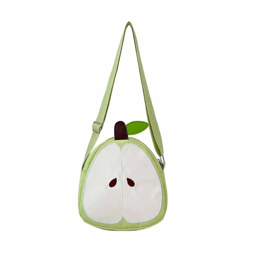 Small Message Bag Fruits Shape Crossbody Bag Harajuku Solid Color Funny Shoulder Bag Pear Casual Mobile Phone Pack Daily