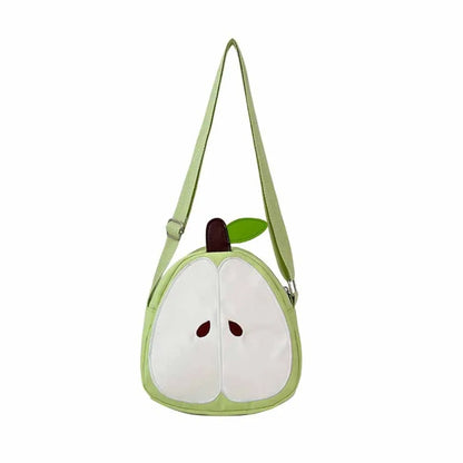 Small Message Bag Fruits Shape Crossbody Bag Harajuku Solid Color Funny Shoulder Bag Pear Casual Mobile Phone Pack Daily