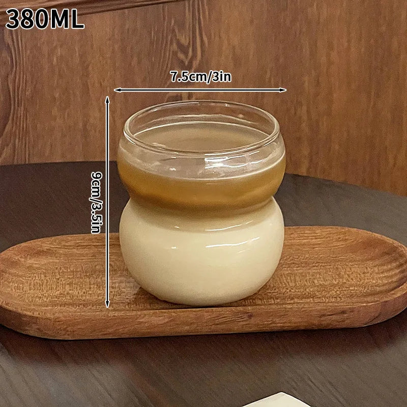 Drinking Glasses Cup   Coffee Milk Juice Mug Cup Transparent Water Bottle Iced Coffee Stripe Cups 텀블러