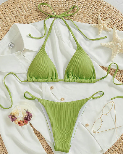 2026 XS-XL Pad Bikini Set Beach Triangle Swimwear Women Maio Biquinis Swimsuit Tankini Femme Badpak Dames Mujer купальни
