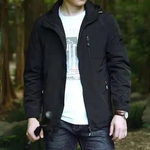 2026 Men Outdoor  Hiking Jackets Spring Autumn Thin Casual Jackets New Men Hooded Mesh Coats Quality Male Fit Windbreaker