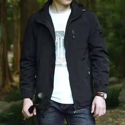 2026 Men Outdoor  Hiking Jackets Spring Autumn Thin Casual Jackets New Men Hooded Mesh Coats Quality Male Fit Windbreaker