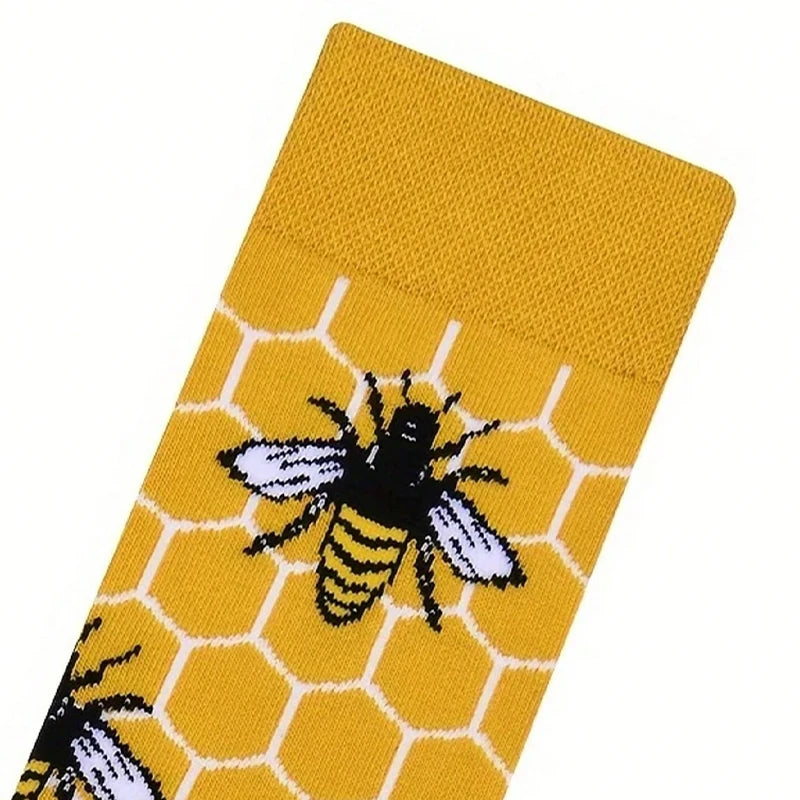 Fun Women's Cartoon Little Bee Socks